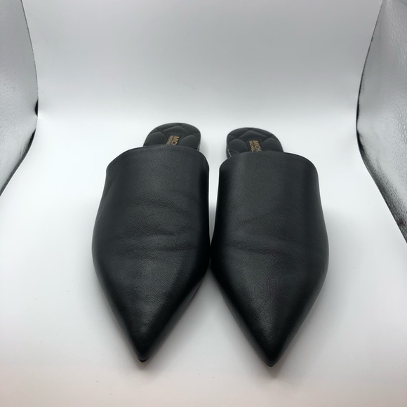 Michael Kors black leather pointy toe flats womens size 8.5 - Picture 4 of 9